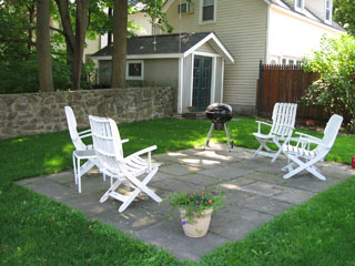 Backyard  Stone Patio